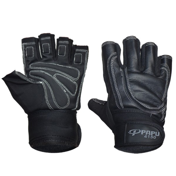 دستکش بدنسازی پاپو کف برزنتی مدل Papu-4150