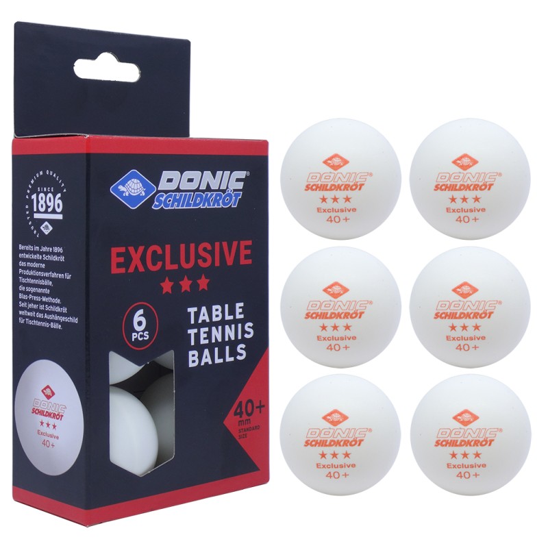 توپ پینگ پنگ دونیک شیلدکروت مدل 3 ستاره +40-Exclusive بسته 6 عددی