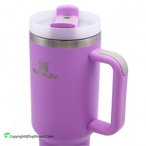 تراول ماگ طرح استنلی مدل نی دار و دسته دار Stanly quencher H2 حجم 1.1 لیتر
