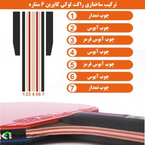 راکت پینگ پنگ لوکی مدل 6 ستاره KIRIN-K6 به همراه کاور
