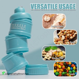 محفظه نگهداری پودر و قرص بدنسازی مدل MUSCLE STRENGTH-4