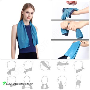 حوله ورزشی یوگا مدل خنک کننده Cool towel-80