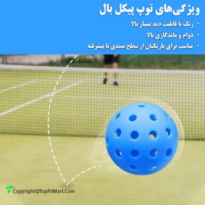 مشخصات و ویژگیهای توپ پیکل بال یینهه مدل YPB-75