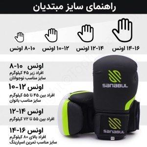 دستکش بوکس سانابول مدل فومی Gel Training-12OZ