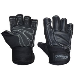 دستکش بدنسازی پاپو کف برزنتی مدل Papu-4150