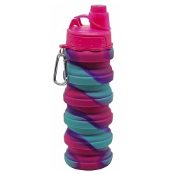 قمقمه سیلیکونی تاشو مدل آبرنگی FS-500 حجم 0.5 لیتر