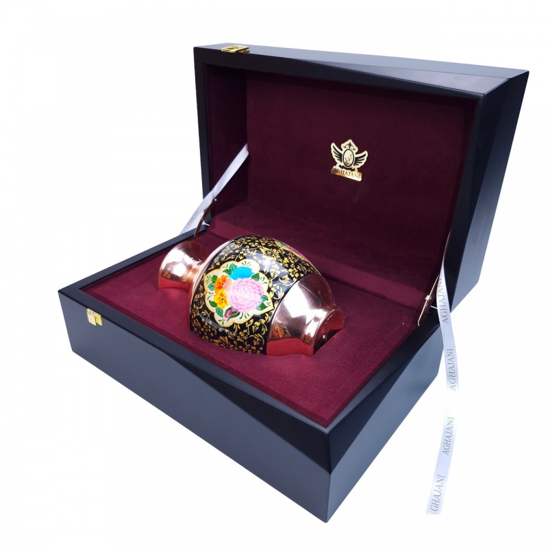 گلدان صنایع دستی مس و تشعیر آقا جانی کد PI5505