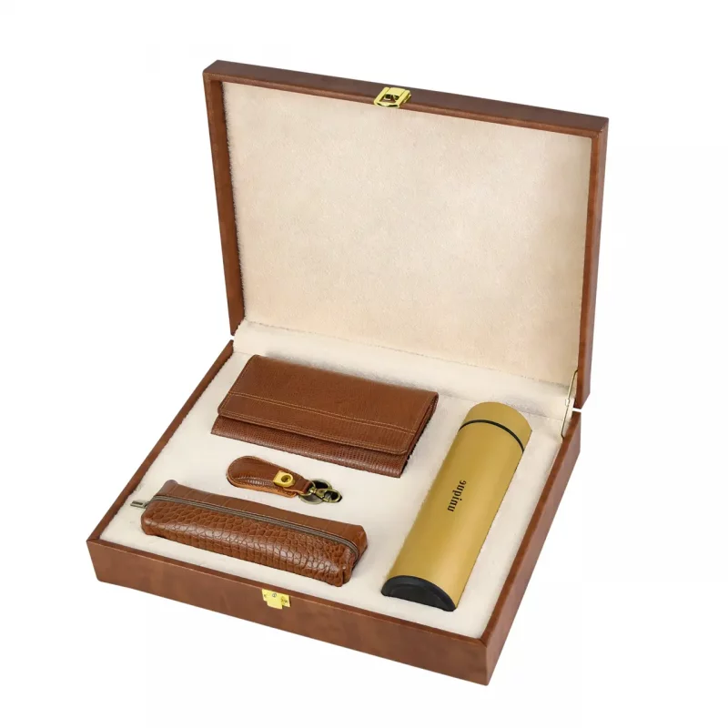 ست چرم زنانه قهوه ای پرنسس کد PL5503