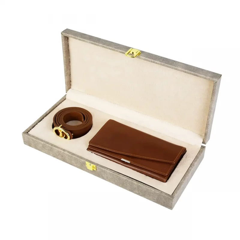 ست چرم قهوه ای مونیکا کد PL5518