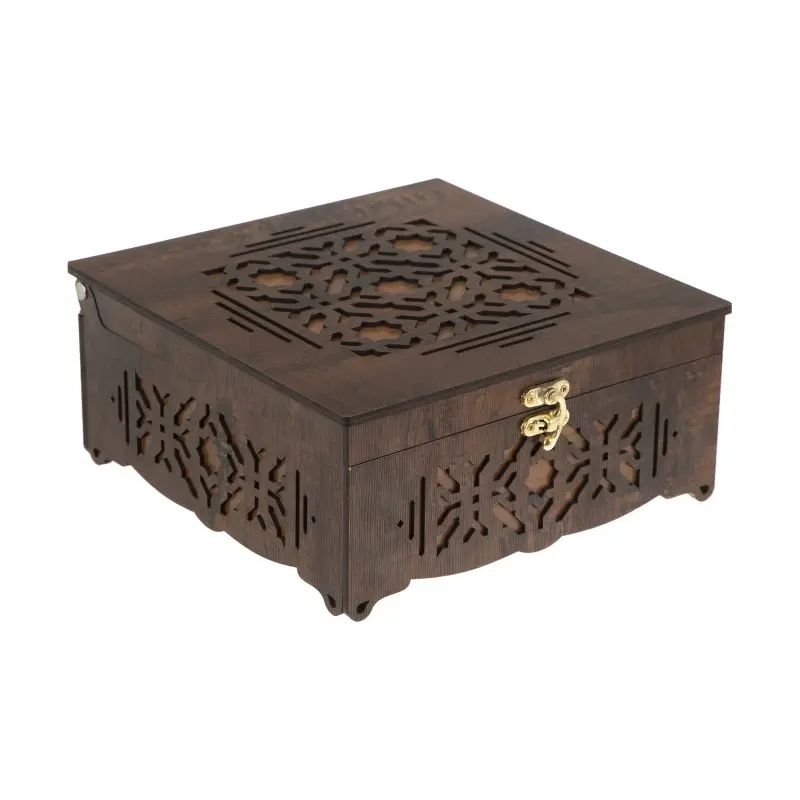 جعبه پذیرایی چوبی سری نگین کد BF004G