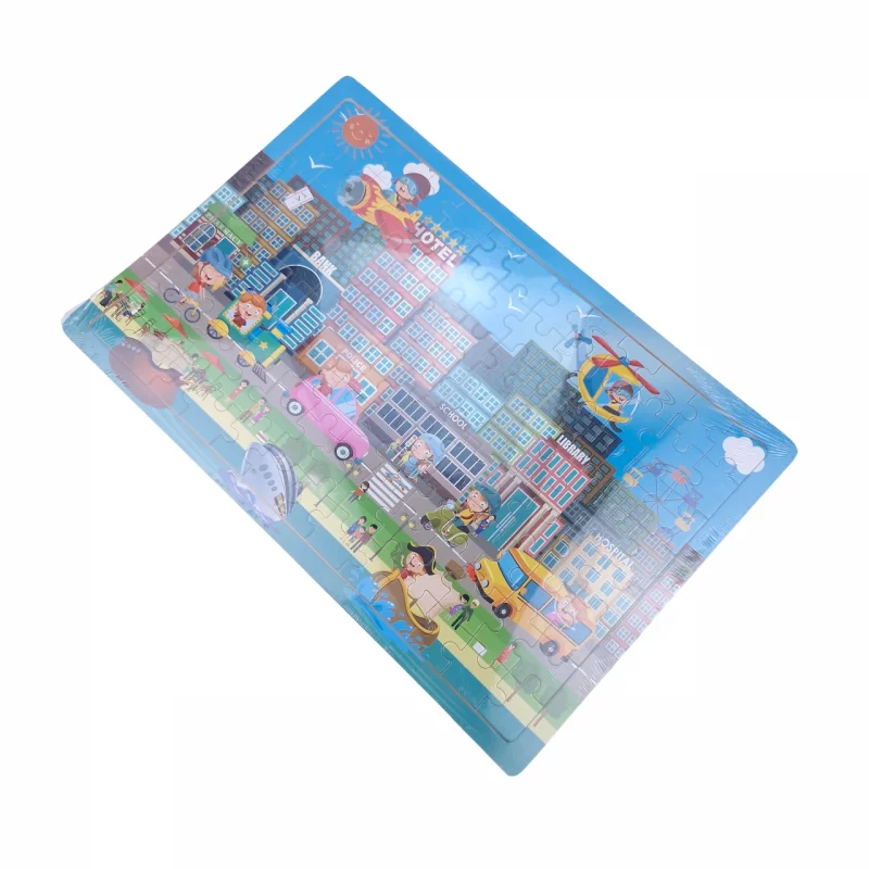 پازل چوبی سایز A3 طرح شهر کد WD5836