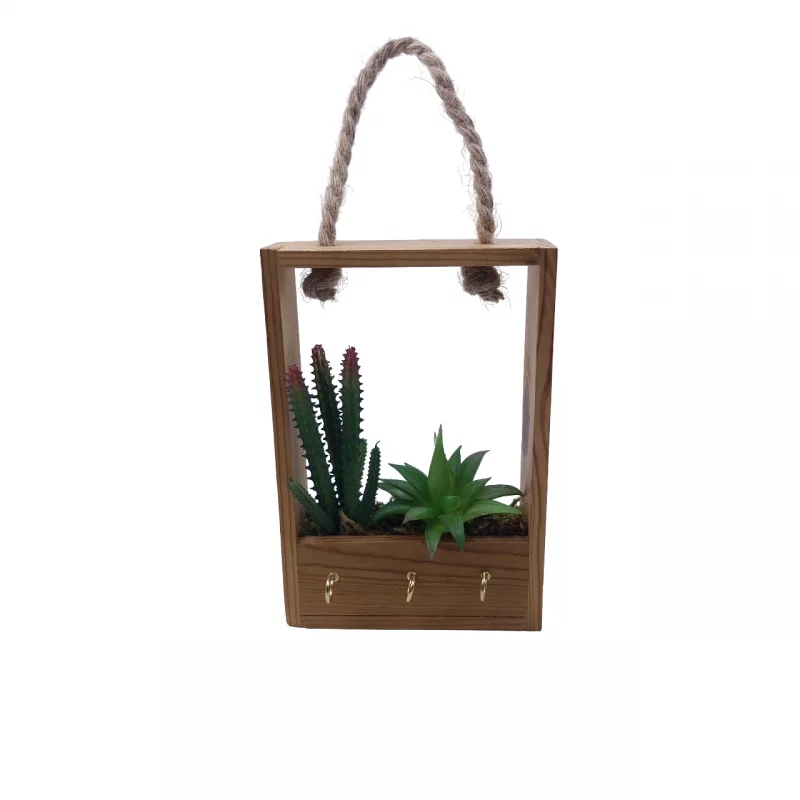 جا کلیدی و گلدان آویز طرح کاکتوس کد WD5837