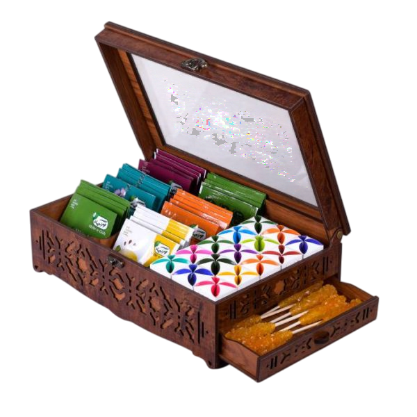 پک هدیه چوبی دمنوش  مدل نارون کد PH5520