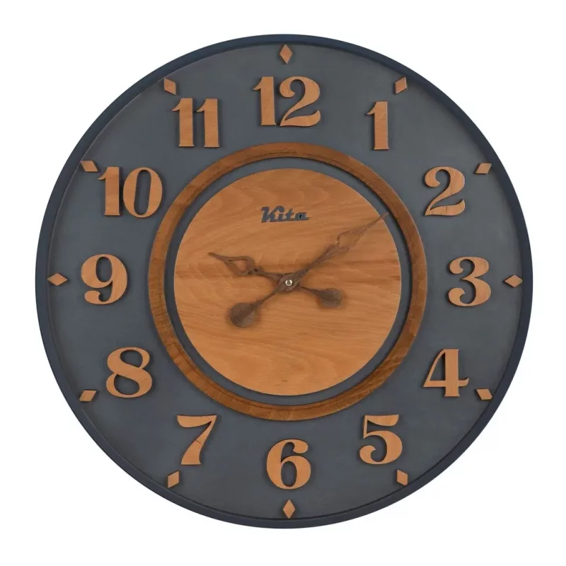 ساعت دیواری چوب و فلز کد CKn631um