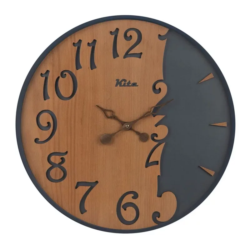ساعت دیواری چوب و فلز کد CKn638um