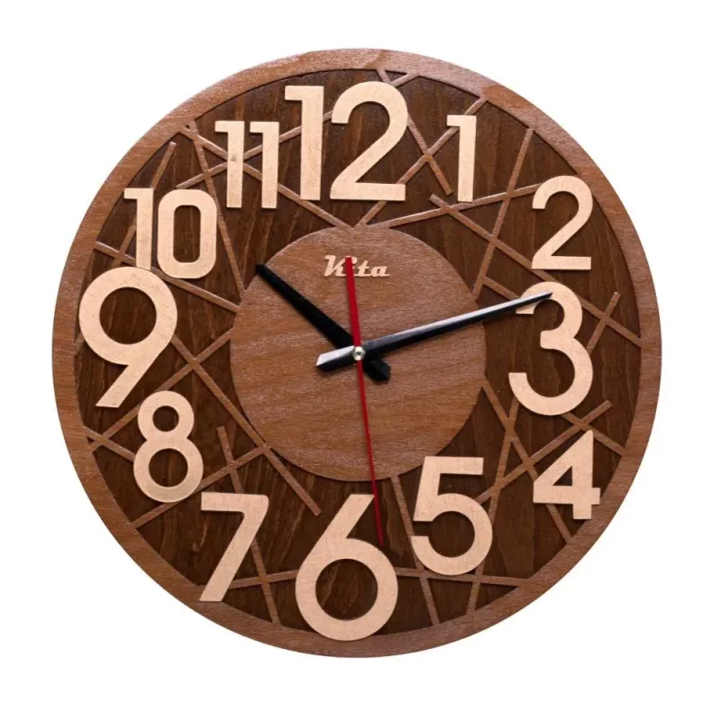 ساعت دیواری چوبی  مدل کلاسیک   کد ck602c