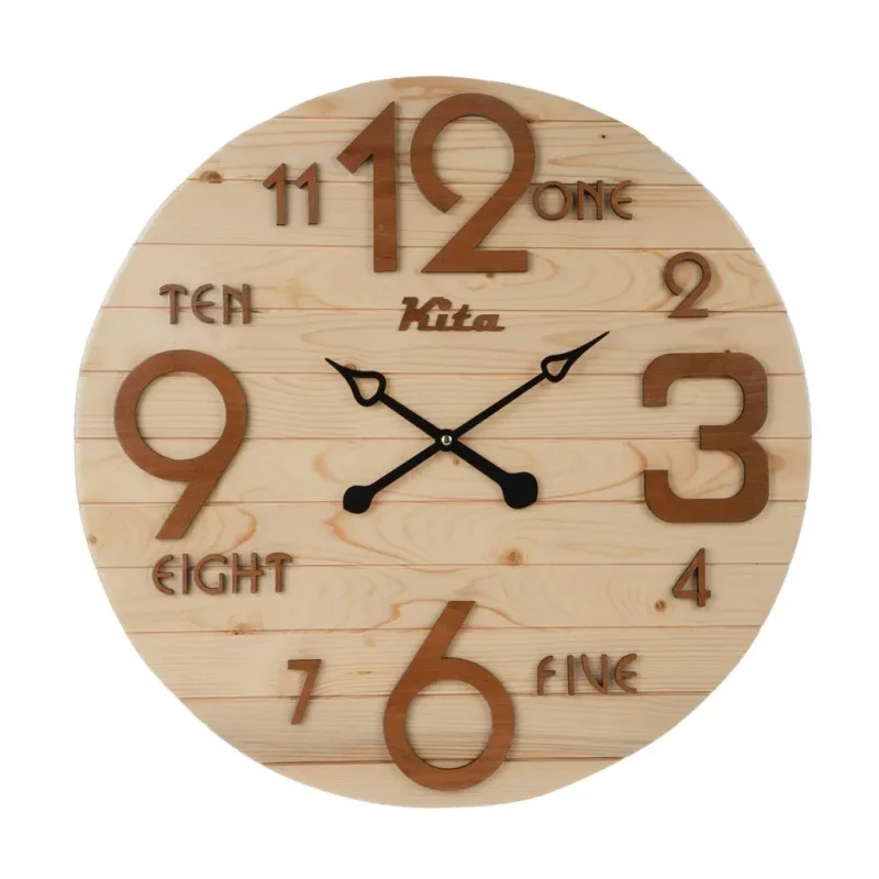ساعت دیواری چوبی کد CKH627K