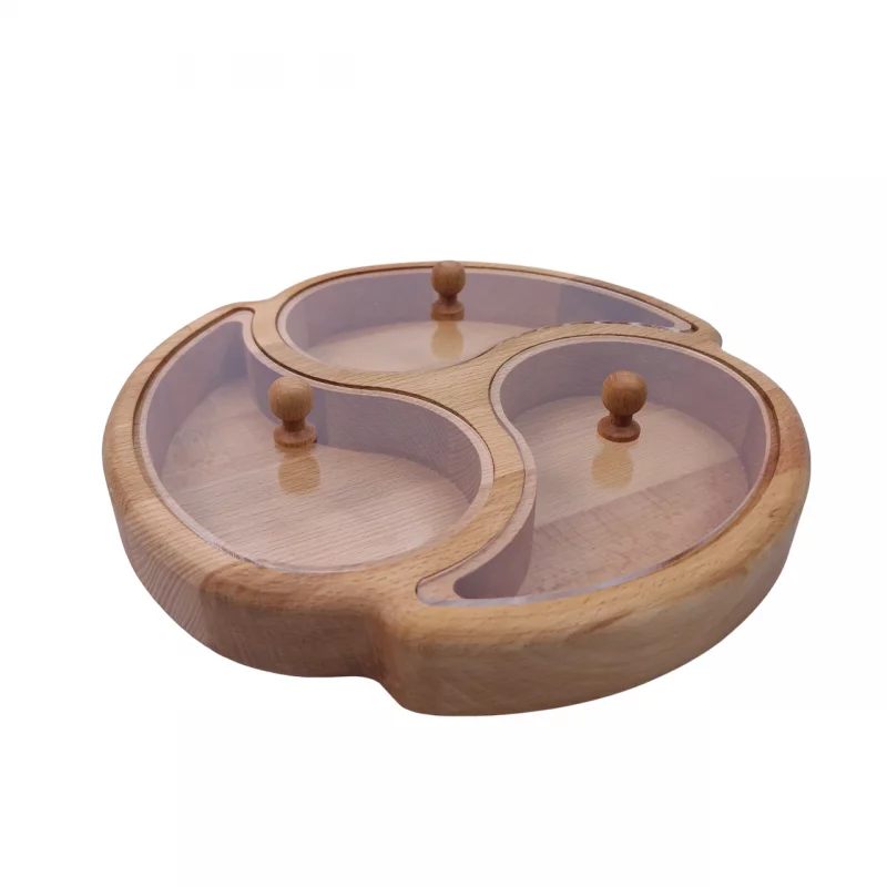 جعبه پذیرایی 3 خانه طرح ترمه درب پلکسی کد WD5848