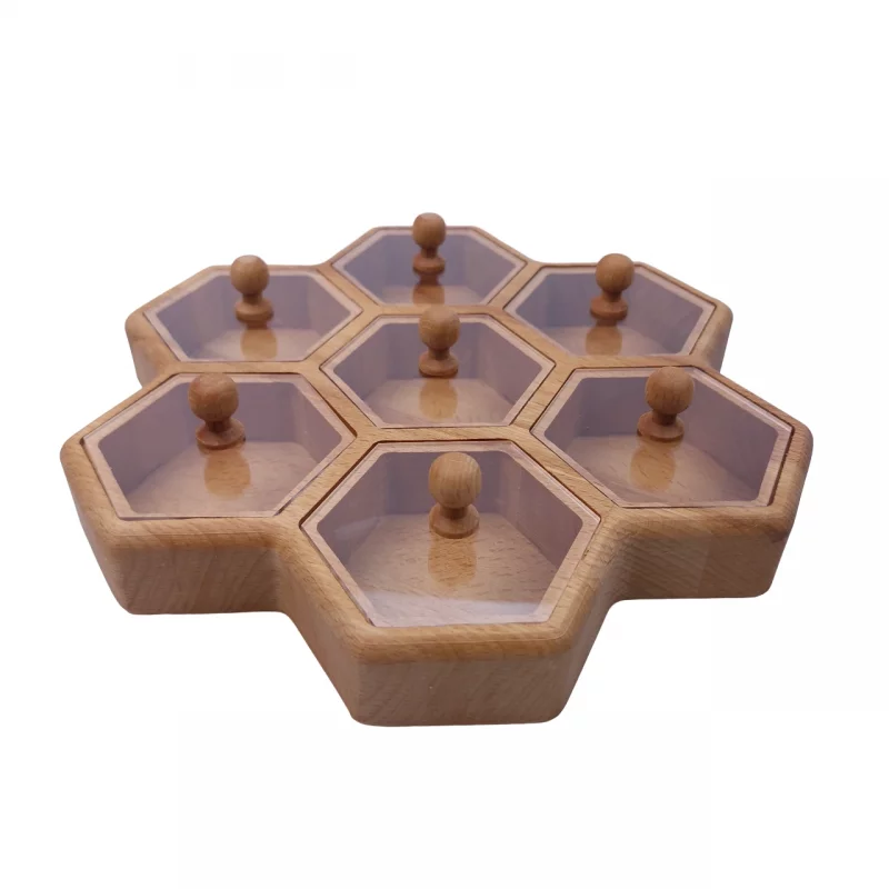 جعبه پذیرایی زنبوری 7 خانه درب پلکسی کد WD5850