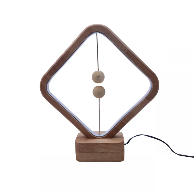 آباژور چوبی مگنتی لوزی کد LA5518