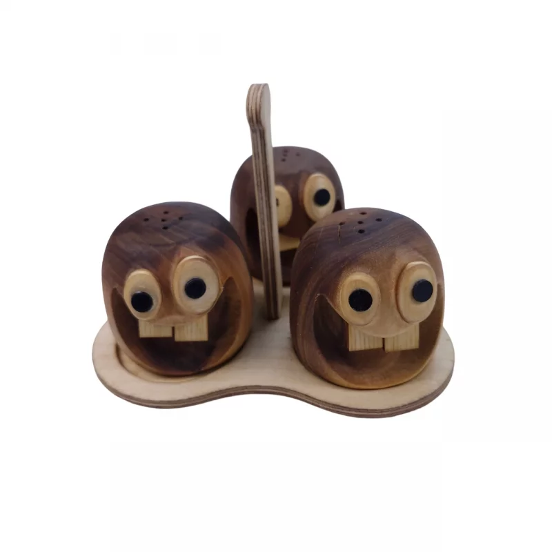 ست نمکدان،  فلفل و خلال دندان طرح ایموجی کد WD5855