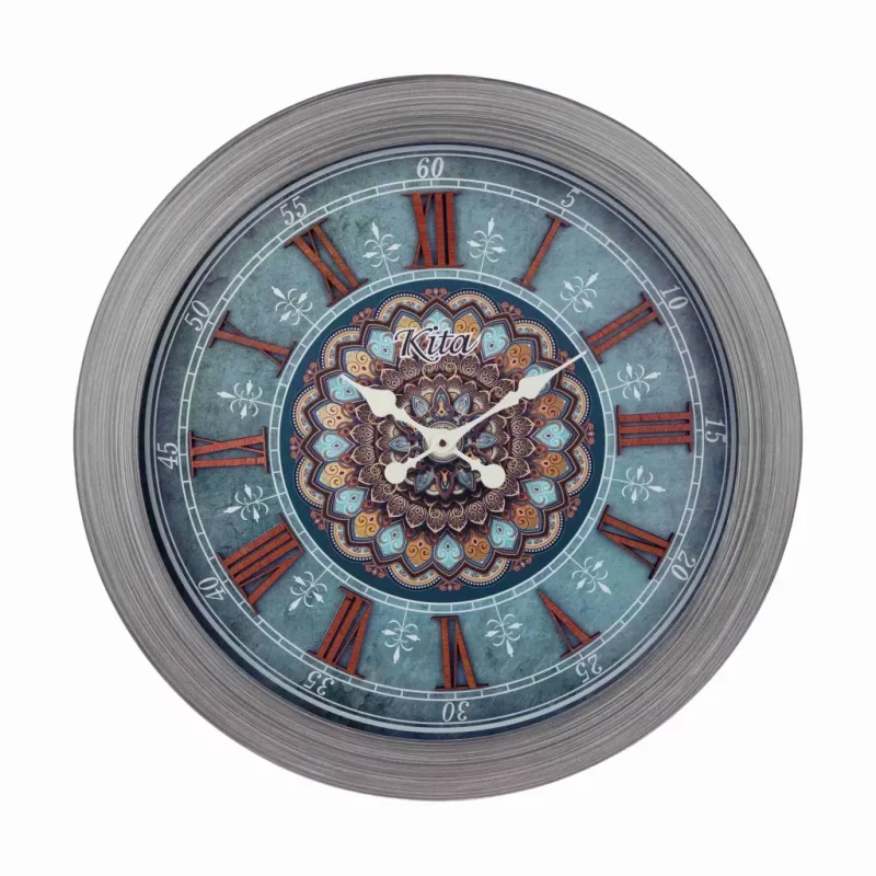 ساعت دیواری چوبی مدل آنتیک  تلفیق با چرم کد ۷۱۱