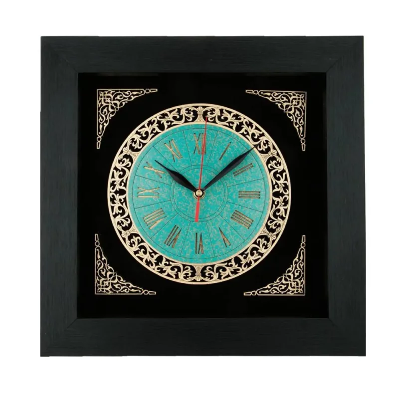 ساعت دیواری چوبی معرق کد TJ017