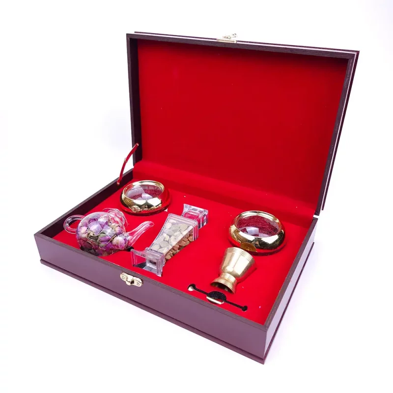 ست هدیه هل و زعفران و هاون گلدیس کد PZ133