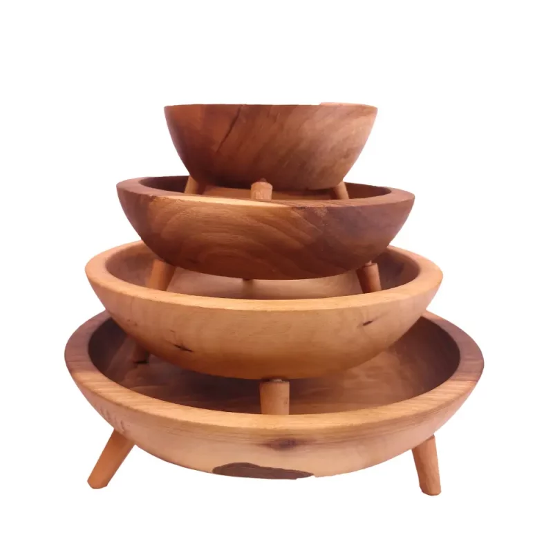 کاسه چوبی سه پایه کد WD5634