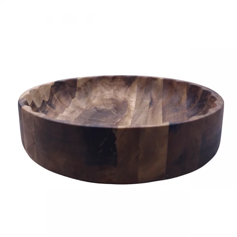 کاسه چوبی بزرگ طرح قوچ کد WD5881