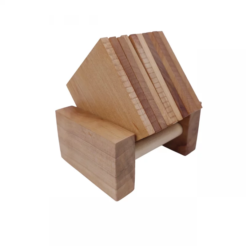 ست زیر لیوانی چوبی 10 تایی با استند کد WD5882