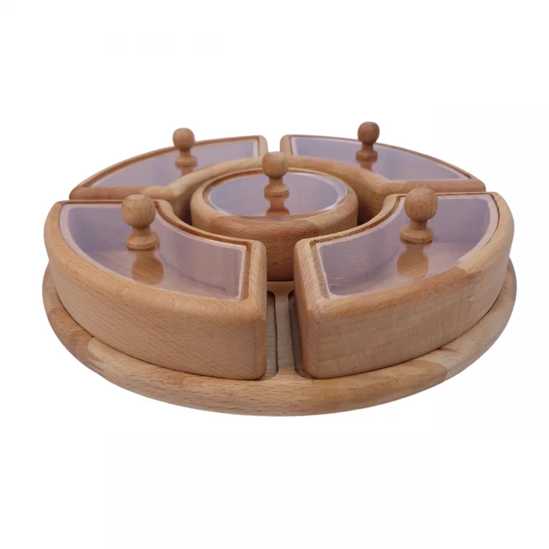 جعبه پذیرایی گرد 5 خانه درب پلکسی کد WD5884