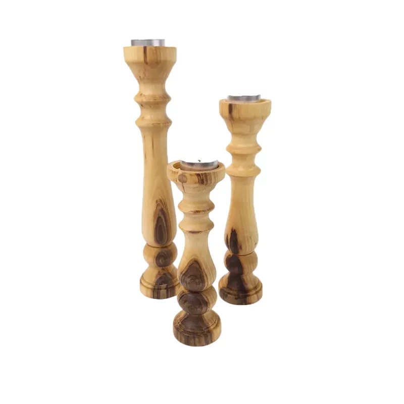 ست شمعدان چوبی دکوری کد WD5767