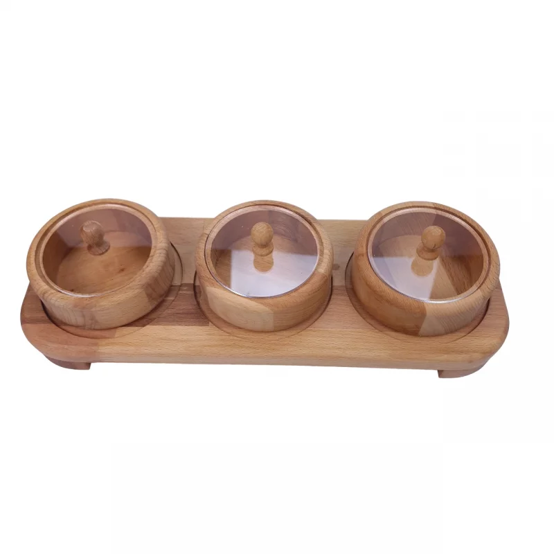 جعبه پذیرایی گرد سه تایی درب پلکسی با استند  کد WD5887