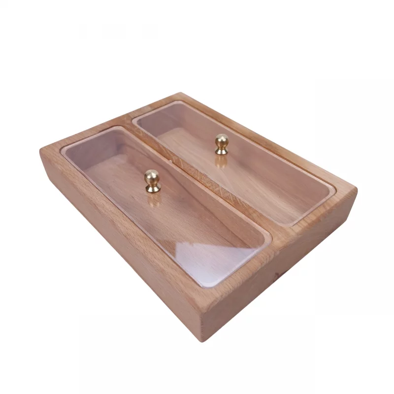 جا قاشقی دو خانه توسکا درب پلکسی کد WD5890