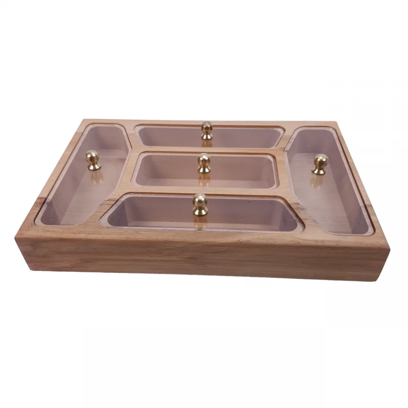 جعبه پذیرایی مستطیل درب پلکسی کد WD5894