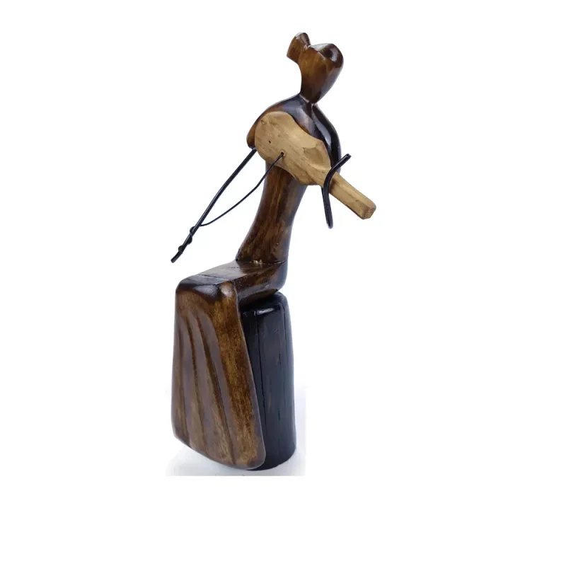 مجسمه چوبی نوازنده زن کد WD5593