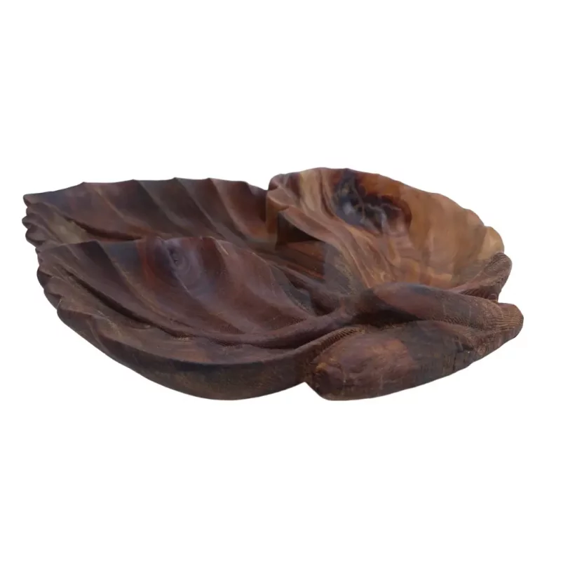 اردو خوری طرح برگ سه شاخه چوبی کد WD5672