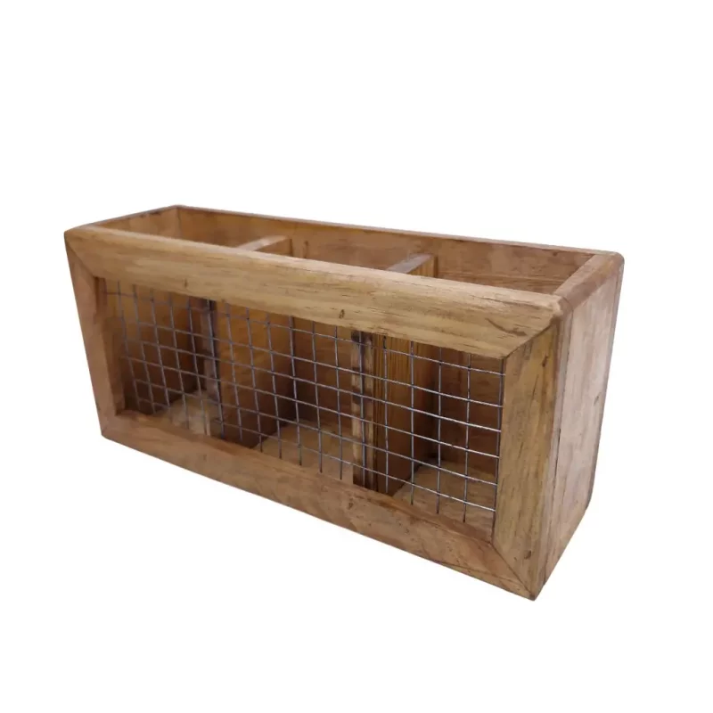 جاقاشق فنس دار سه خانه چوبی کد WD5733