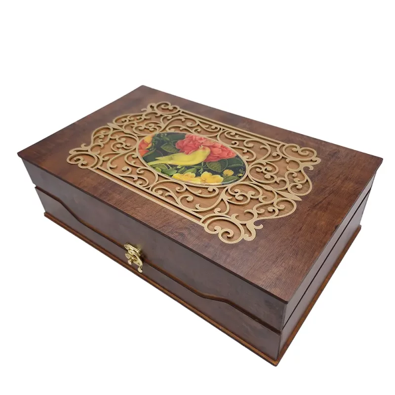 جعبه چوبی هدایا مدل چکاوک BW5501