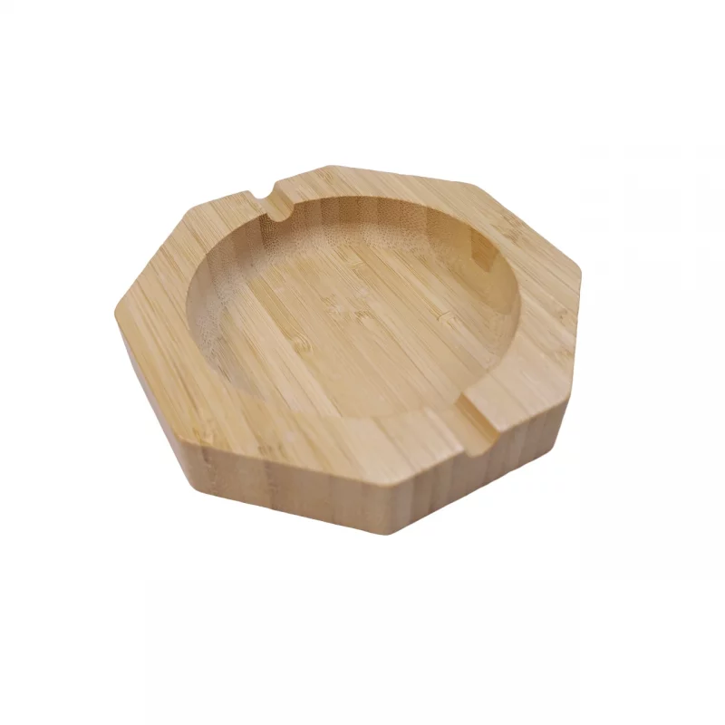 زیرسیگاری چوبی 6 ضلعی بامبو  کد WD5902