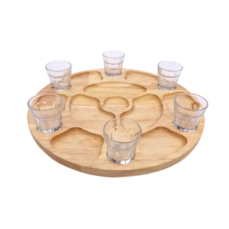 سرو گرد نوشیدنی 6 نفره پایه چرخشی + 6 عدد شات کد WD5576