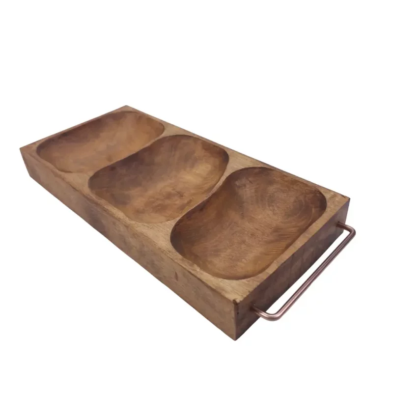 اردوخوری سه خانه دسته فلزی کد WD5681