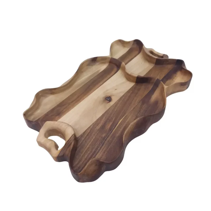 سینی چوبی دفرمه 2 خانه کد WD5631