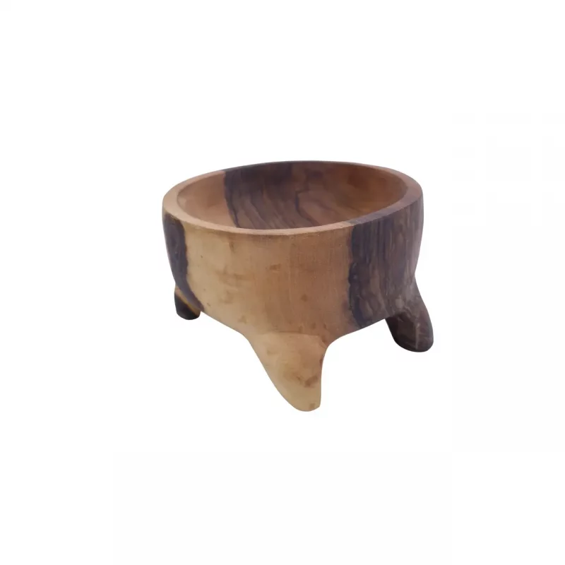 کاسه چوبی دست ساز پایه دار قطر 15 کد WD6011