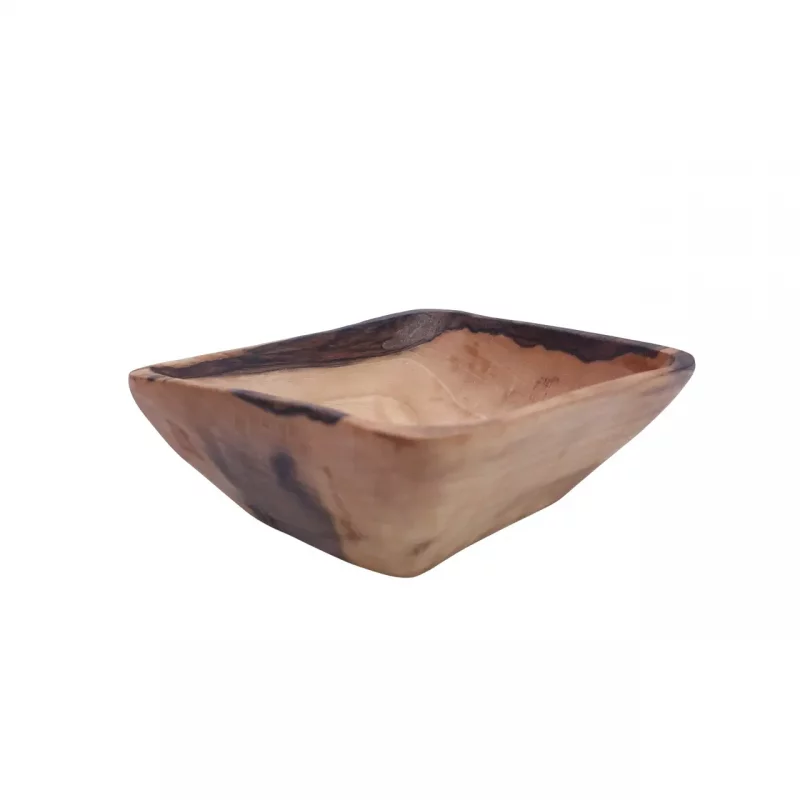 کاسه چوبی شکلات خوری مربع کد WD6035