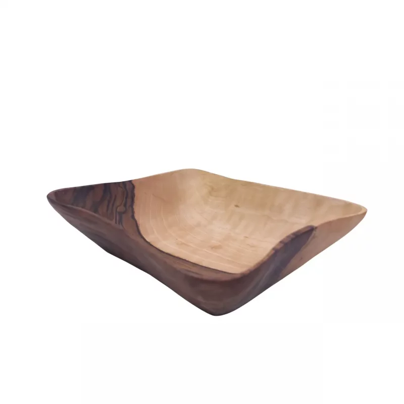 کاسه چوبی آجیل خوری مربع کد WD6036