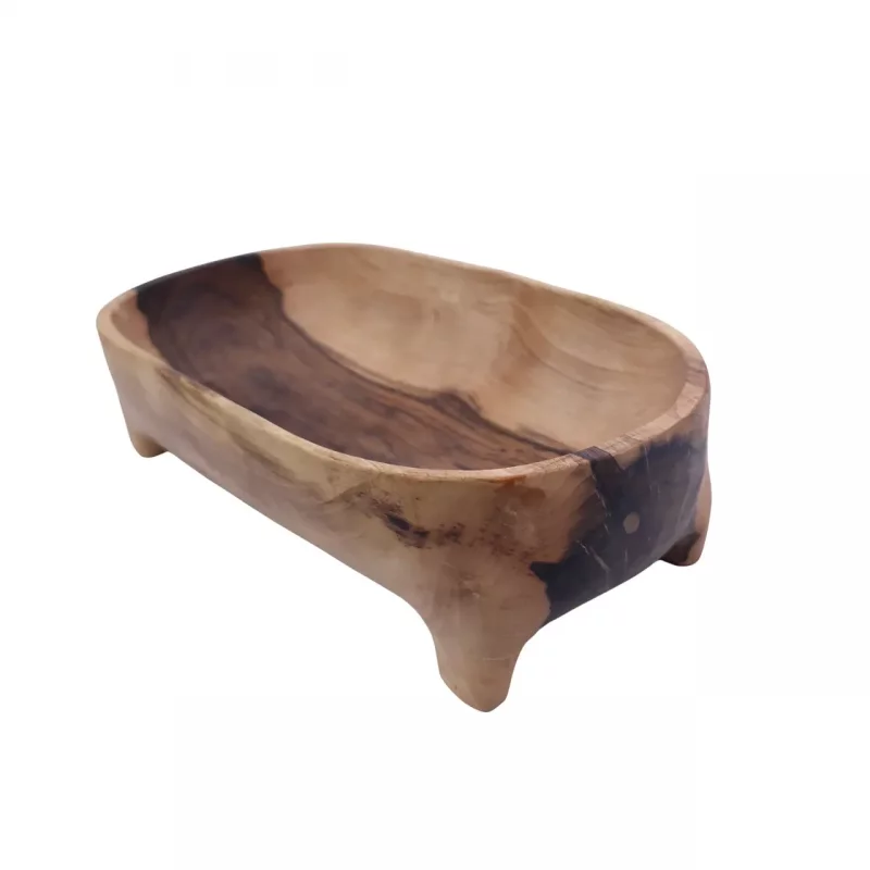 کاسه چوبی دست ساز بیضی کد WD6039