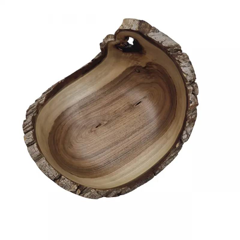 کاسه چوبی گردو دست ساز سایز متوسط کد WD6049