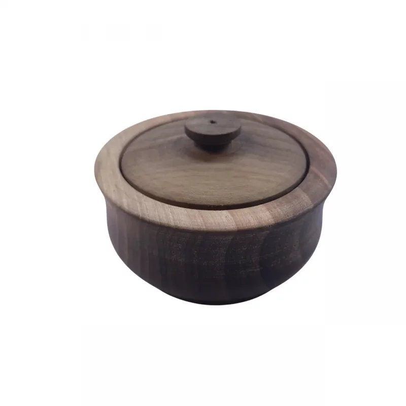 قندان چوبی خمره ای لبه دار کد WD6083